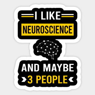 3 People Neuroscience Neuroscientist Neurobiology Sticker